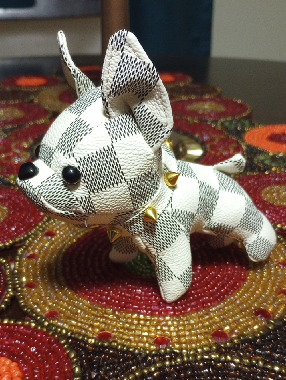French Bulldog Fashion Bag Charm White/Black